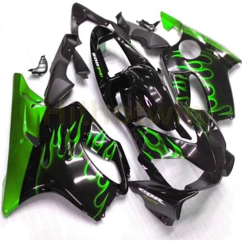 Motorcycle cowl for 2001 2002 2003 CBR600 F4i 01-03 CBR600F4i fairing body kit+Screws+Injection mold green flames