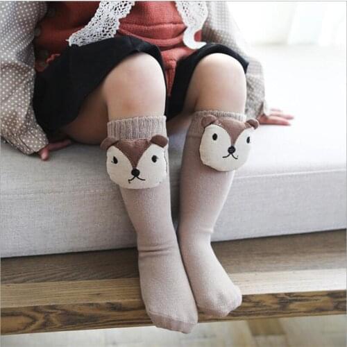 3D bunny/fox/devil design toddler socks baby boy/girls cartoon knee high socks children boot socks/Kindersokken/kiz bebek