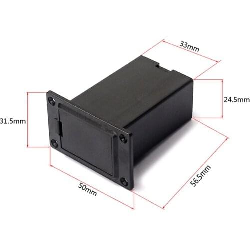 New 1pc 9V Battery Black Holder Case Box Compartment Cover Guitar Bass Pickup