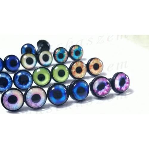New design 20pcs/lot mix style 14mm glass safety toy eyes with soft washer for doll Crochet wool doll BJD--style option