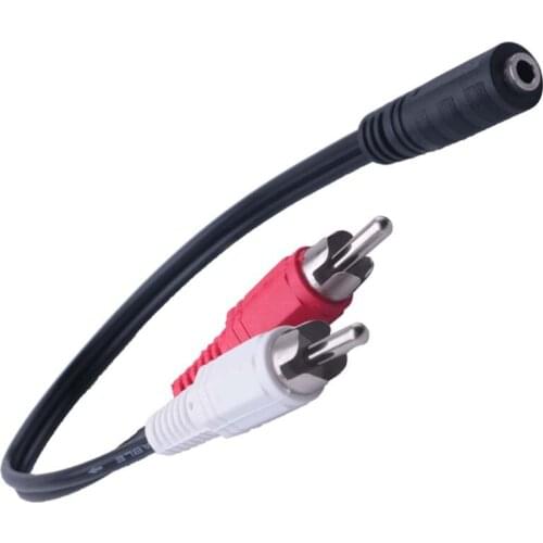 New Universal Jack to RCA Female to Male 3.5mm Stereo Audio Socket to Headphone 3.5 Y Adapter Cable