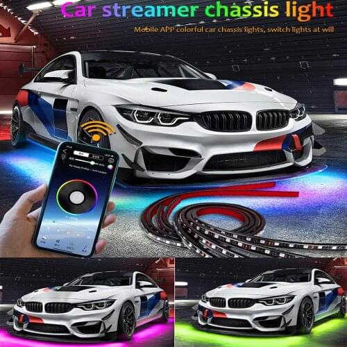 Car Underglow LED Light Neon RGB Light Strip For Car Chassis Light Exterior Atmosphere Decoration Lamps APP Auto Accessories 12V