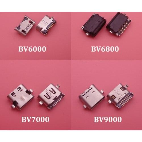2pcs Micro usb charge charging jack connector socket replacement repair Type c For BlackView BV6000 BV6800 BV9000 BV7000 Pro