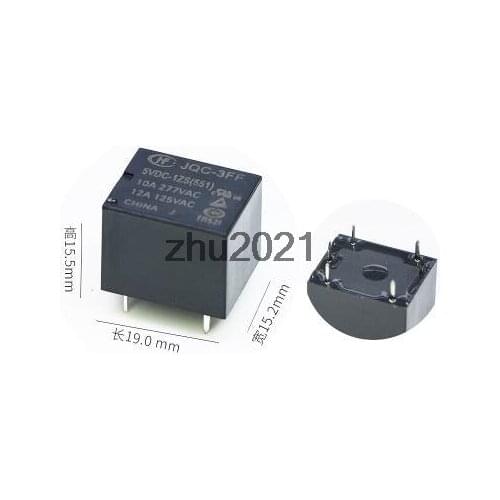 HF-JQC-3FF-005 012 024 048-1ZS 1HS 6V 12VDC 24V 1NO 1NC 5Pins/ 1NO 4Pins Relay