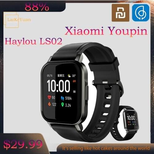 Xiaomi Youpin Haylou Ls02 Smart Watch12 Sport Modes Ip68 Waterproof Smart Band 20 Days Endurance