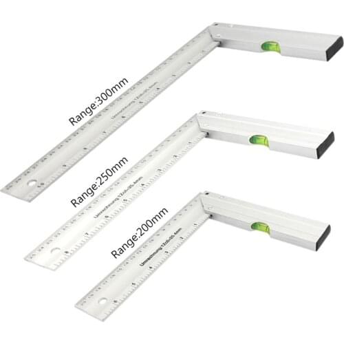 90° Angle Ruler Aluminum Gauge Thickening Carpenter Woodworking Square Gauge 300 N58A