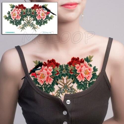 Temporary Tattoo Sticker Bird Poney Flower Plant Fake Tatoo Flash Tatto Waterproof for Women Men Body Art