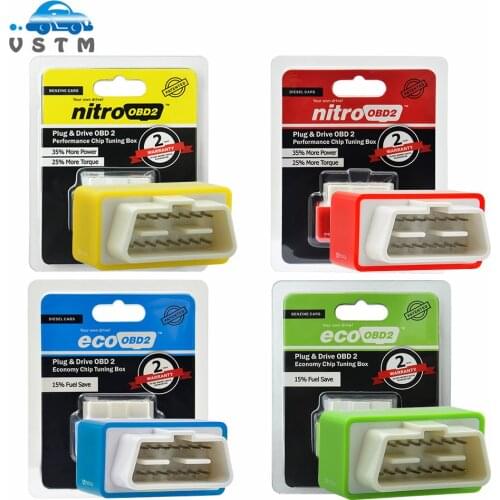 VSTM Full Chip Saving 15% Fuel ECOOBD2 NitroOBD2 Chip Tuning Box ECO OBD2 Nitro OBD2 For Diesel & Benzine Engine Plug&Drive