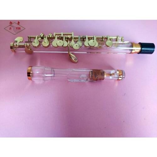 High-grade crystal Piccolo 17-hole gold-plated button Natural resin tube C tone JI YIN