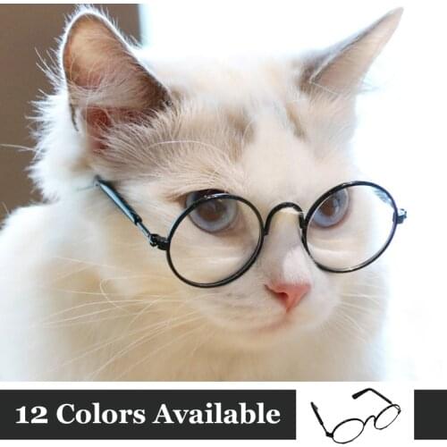 Funny Eye-wear Cat Glasses Cool Sunglasses For Small Dogs Halloween Cosplay Photos Props Pet Grooming Accessories Supplies