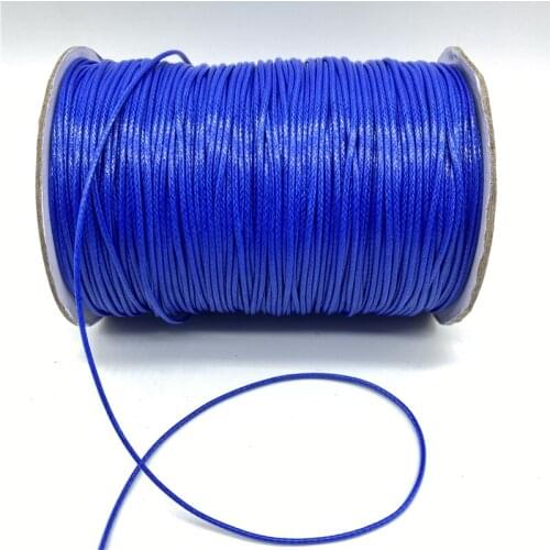 0.5/0.8/1.0/1.5/2mm Blue Waxed Cord Rope PU Leather Thread String Necklace Rope For Jewelry Making DIY Shamballa Bracelet