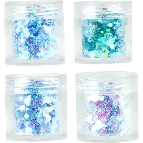 1 Box 10ML Chunky Glitter Face Body Nails Art Festival Gems Beauty Makeup Glitter Accessories Holiday Beach Birthday Gift #PA107