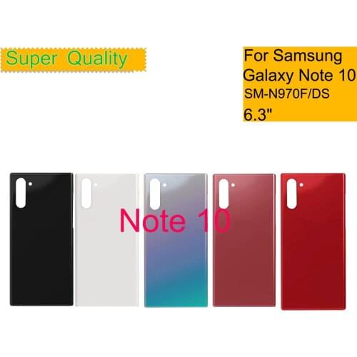 10Pcs/Lot For Samsung Galaxy Note 10 N970 SM-N970F Housing Battery Cover Back Cover Case Rear Door Chassis Shell Replacement