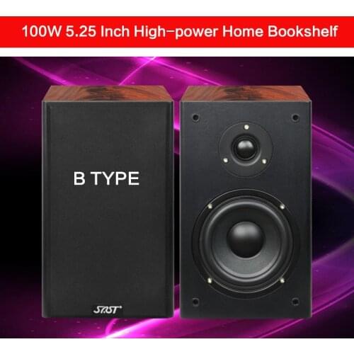 100W High Power 5.25 Inch Bookshelf Speaker Home Passive Fever Subwoofer High Fidelity HiFi Surround Audio Desktop Front Speaker