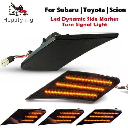 2Pcs For Toyota FT86 2013-2019 Dynamic Led Turn Signal Light Sequential Blinker Side Marker Light For Subaru BRZ For Scion FR-S
