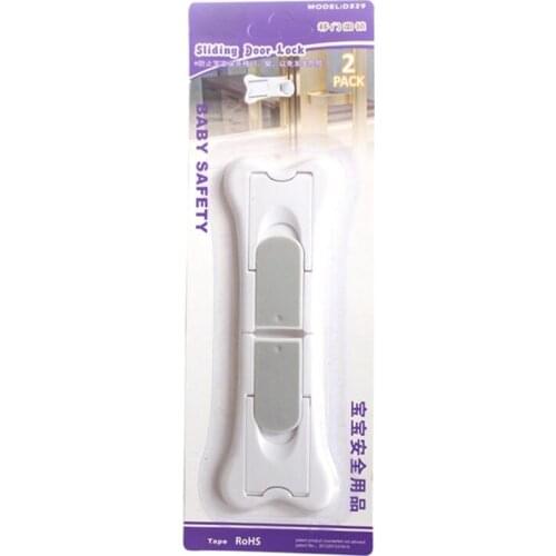 2Pcs Protecting Baby Safety Sliding Door Window Wardrobe Closet Lock Protection