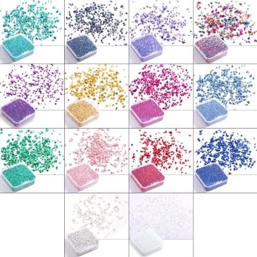 80g/Box Broken Glass Sequins Suitable for Nail Art Decoration Resin Mold Mobile Phone Case Making Jewelry Making