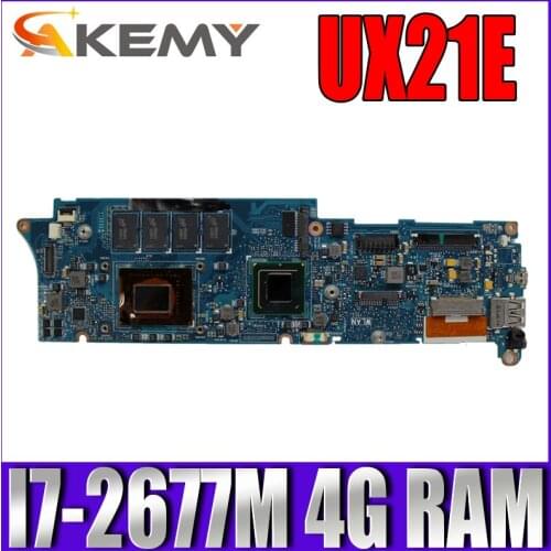 Akemy UX21E Laptop motherboard for ASUS UX21E UX21 Test original mainboard 4G RAM I7-2677M