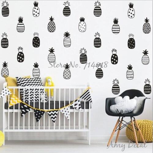 Pineapple Wall Decals Unique Gold Pineapples Wall Decor Sticker Modern Nursery Home Decor Art Wall Tattoo Vinyl Stickers A834