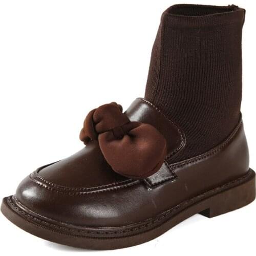 Toddler Girl Boots 2021 New Children Boots Casual Autumn Winter Leather School Shoes Girls Snow Kids Motorcycle Boot