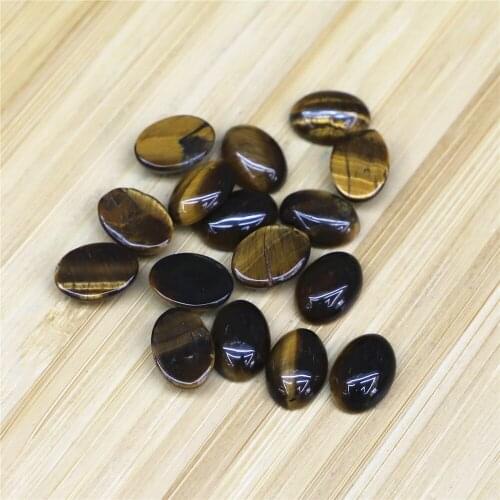 10mmx14mm 30pcs/lot Mixed Natural Stone Oval CAB CABOCHON Teardrop Wholesale Powder/Tiger Eye Stone Beads Free Shipping