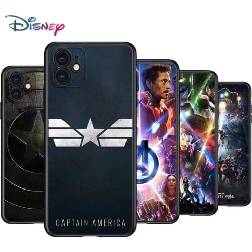 Avengers Captain America Silicone Black Cover For Apple IPhone 12 Mini 11 Pro XS MAX XR X 8 7 6S 6 Plus 5S SE Phone Case