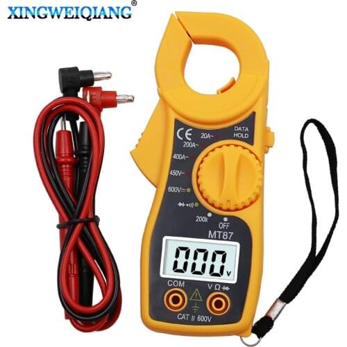 MT87 Red Digital Multimeter Amper Clamp Meter Current Clamp Pincers AC DC Current Voltage Tester