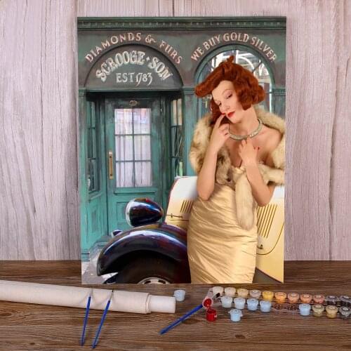 Woman Girl Paint By Numbers Set Oil Paints 50*70 Paiting By Numbers Home Decor Kids Wholesale Wall Art Drawing