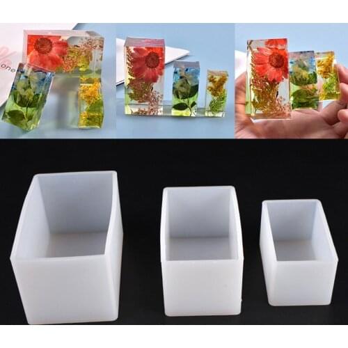 Hot Sale 1pc DIY Crystal Epoxy Resin Mold Rectangle Swing Table Resin Dried Flower Filled Rectangle Silicone Mold Wholesale