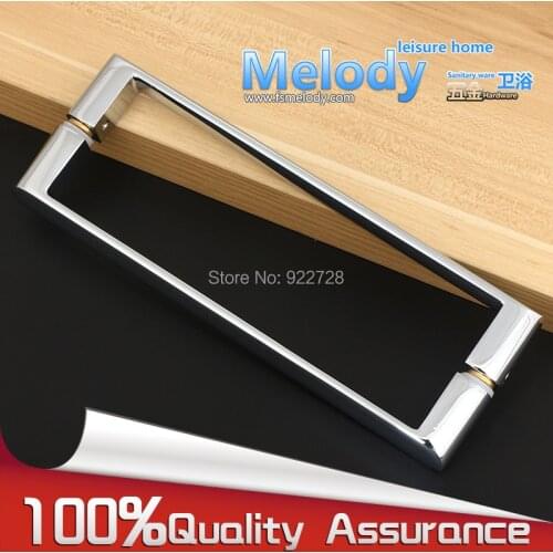 H011 Bath room shower screen glass door handle zinc alloy Chrome finished C-C 200mm