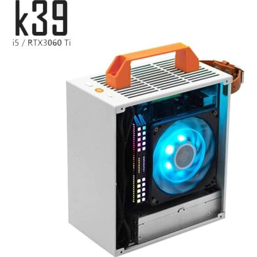 K39 Case HTPC PC ITX MINI Safe Cabinet All-Aluminum Computer Frame For 2070 1660 i5 i7 8700 With Flex PSU 500-550W Power Supply