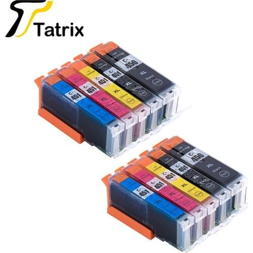 10PCS For Canon 450 451 PGI450 CLI451 Ink Cartridge For Canon PIXMA MG5440/MG5540/MG6340/MG6440/MG7140/Ip7240/MX924