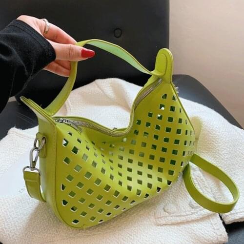 New Handbags Women Bags Set Designer Green Vintage Leather Shoulder Bags Sac Female Hollow Out Crossbody Bag Summer Casual Tote