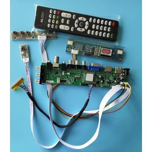 Kit For N184H4-L03/N184H4-L04 1920X1080 DVB-T DVB-T2 TV 30pin HDMI USB LVDS 2 CCFL screen Panel digital controller board 18.4"