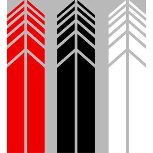 Car Sticker 2pcs Rearview Mirror Side Decal Stripe Vinyl Truck Vehicle Body Accessories Black/Red