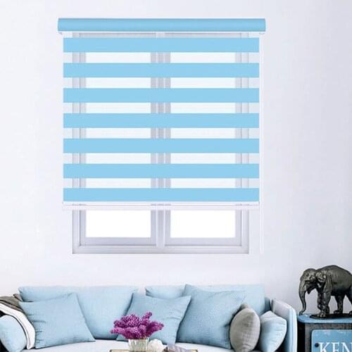 Popular zebra blind finished curtains double layer roller shades light adjust for study living room