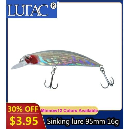 Lutac Jerkbait Minnow 95s 16g Long Casting Deep Diving Lure Artificial Bait