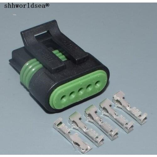 Shhworldsea 5pin 1.5mm auto plastic housing plug electric unsealed connector with terminals 12162825