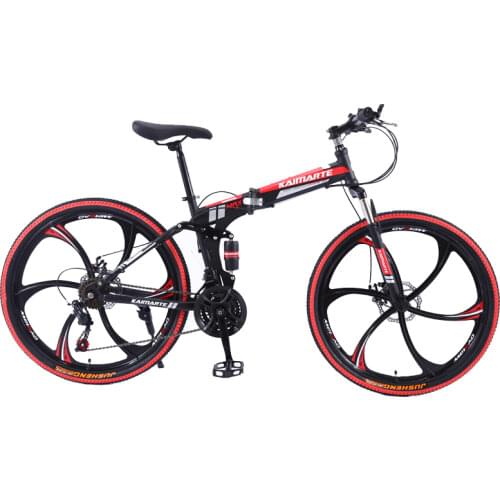 New 26inch bike 21 speed folding mountain bicycle Two-disc brake bicycle Spoke wheel/knife wheel mountain bicycle Adult bike
