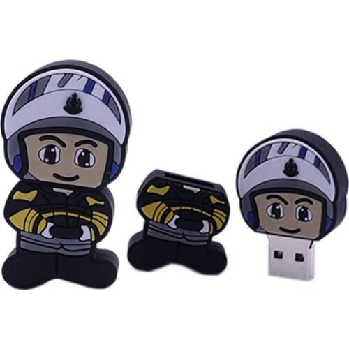 USB stick New police model usb flash drive 128gb cartoon pen drive 4gb 8gb 16gb 32gb 64gb memory stick creative gift pdndrive