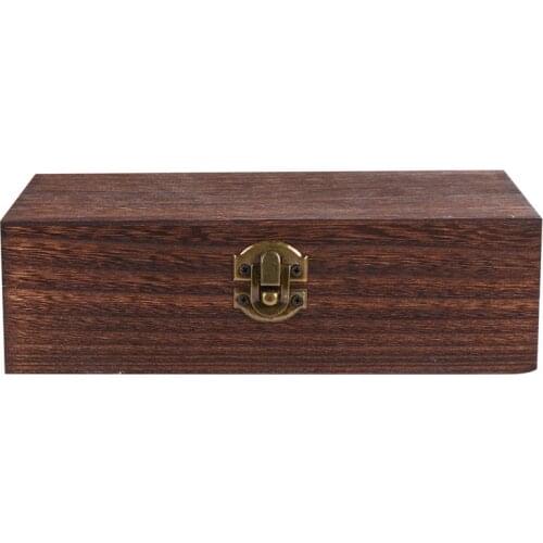 1Pc Vintage Rectangular Wooden Gift Box Storage Box Coffee Bracelet Watch Delicate Jewelry Box Bracelet Box Organizer