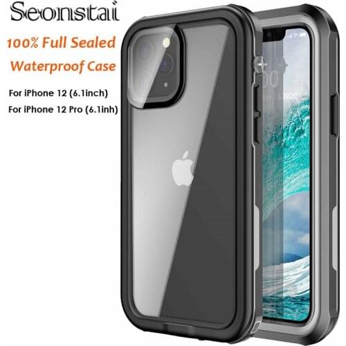 IP68 Waterproof Phone Case For iPhone 12 Pro Max Underwater Clear Snowproof Shell for Apple 12 mini 12pro Shockproof Cover