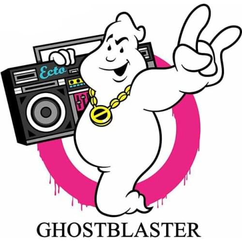 Funny 13cm X 13cm Ghostbusters Radio Funny Anime Car Stickers PVC Waterproof Decals Suitable for Laptop Refrigerator Car