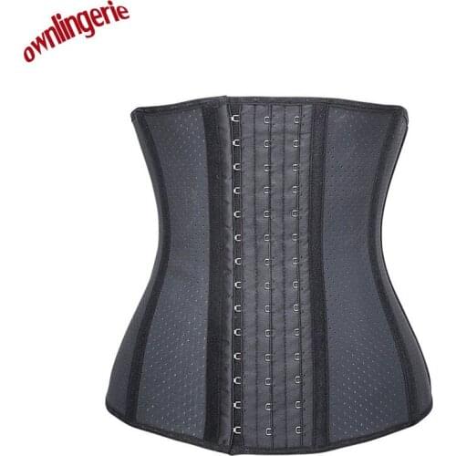 Lady 100% Latex Waist Tummy Girdle Glass Waist Trainer Body Shaper For Ladies Punch Underbust Control Corset xs-6xl