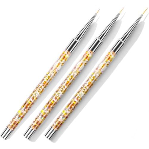 1pcs Nail Art Brush Pen Thin Pen Tip Dot Drawing Liner Gel Pen Flower DIY Manicure Tool Nail Painting Tool Nail Pen Nail Brush