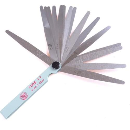 1PCS Cost-effective 0.02 To 1mm 17 Blades Thickness Gap Metric Filler Gauge Measure Tools