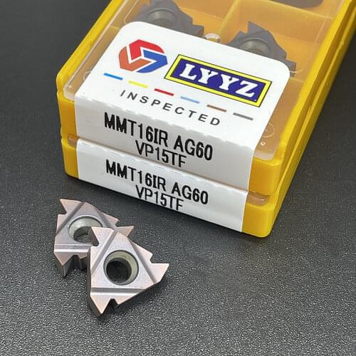 10PCS MMT16IR MMT16ER AG60 VP15TF UE6020/MMT16IR AG60-S VP15TF/UE6020 CNC thread milling cutter Carbide tool