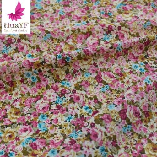 2020 New arrive Rose Twill 100% Cotton Sewing Fabric Flowers Tissus Au Metre DIY Scrapbooking Tissus Material Patchwork HuaY