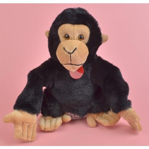 23cm Animal Gorilla Abdominal Doll Cute Hand Puppet Soft Large Dolls Language Performance Props Child Gifts Hand Sewing Doll