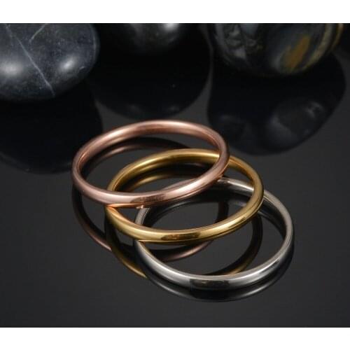 3 Pcs/Set Rose Gold SilveryvColor Titanium Steel Rings for Women Jewelry Wedding Engagement Anniversary Ring Set Trendy Gift